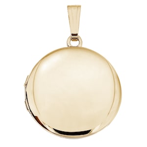 14K Solid Gold Round Photo Locket image 4