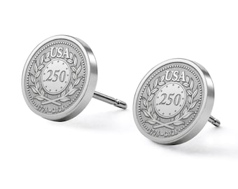 USA250 / America 250 Round Stud Earrings