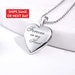 Personalized Silver Heart Locket Necklace • Multi Photo Silver Heart Pendant Locket Necklace