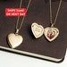Personalized Gold Heart Locket Necklace with Photo • Gold Memorial Locket Necklace 