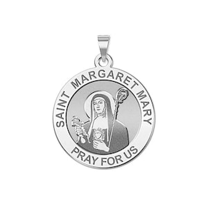 Saint Margaret Mary Round Religious Medal