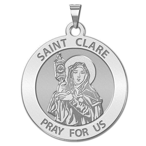 Saint Clare of Assisi Round Religious Medal - Etsy