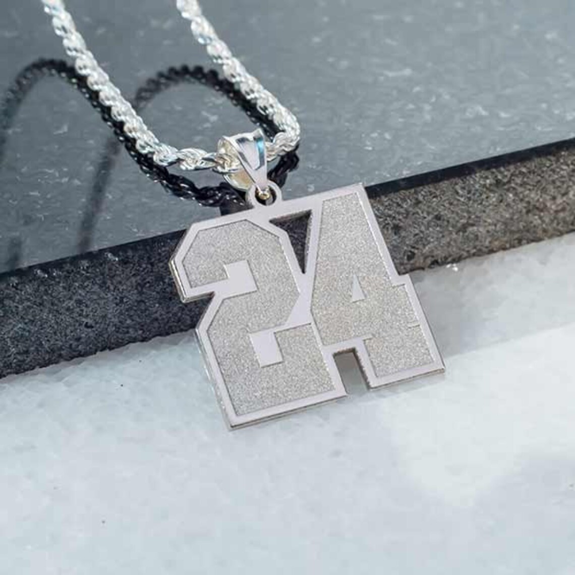 Sports Number Necklace Number Necklace Custom Number Etsy