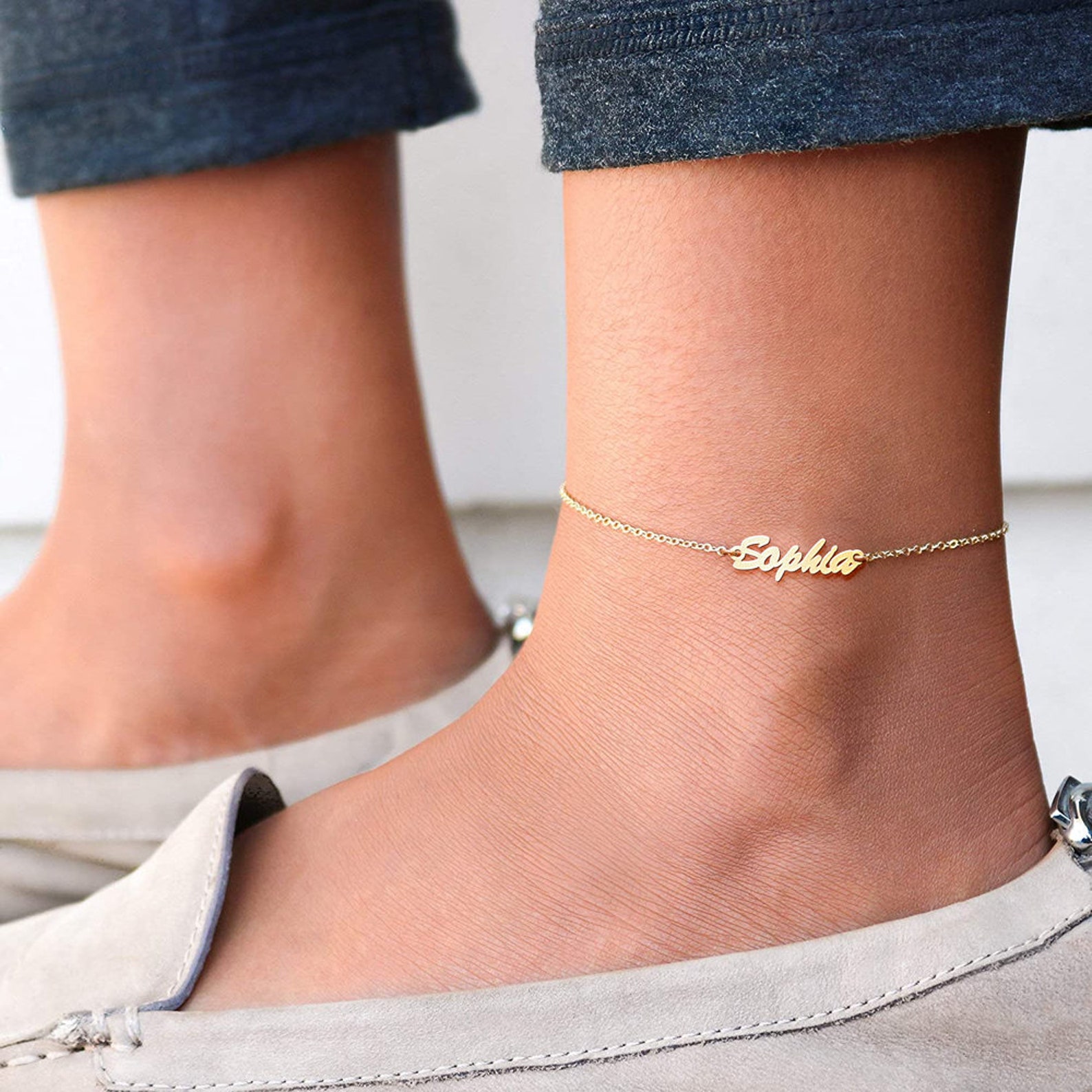 Anklet Cute Name Anklet Dainty Anklet with Name Exclusive Etsy