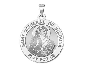 Saint Catherine of Bologna Round Religious Medal