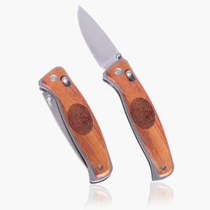 Edelstahl Holzgriff Benutzerdefinierte Fingerabdruck-Messer