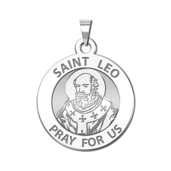 Saint Leo Round Religious Medal