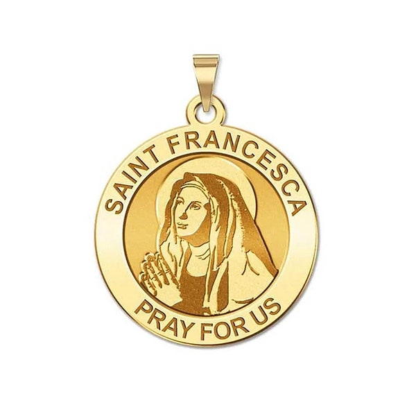 Saint Francesca Round Religious Medal