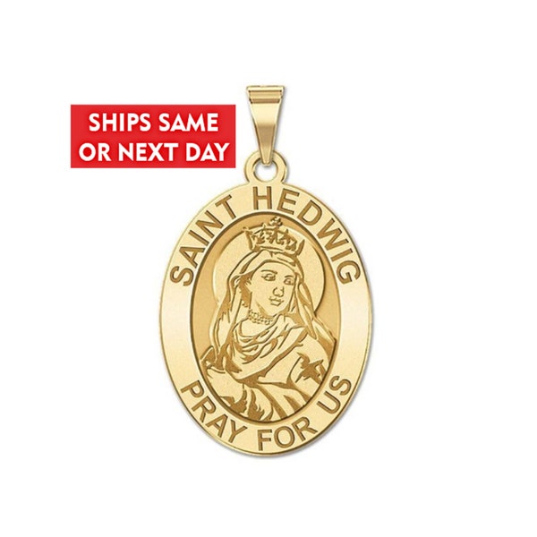 Saint Hedwig OVAL Religious Medal