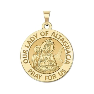Medalla Religiosa Redonda de Nuestra Señora de la Altagracia