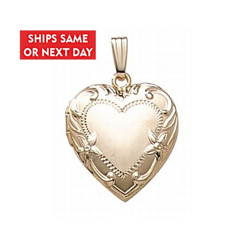 14k Gold Filled Heart Photo Locket 3/4 