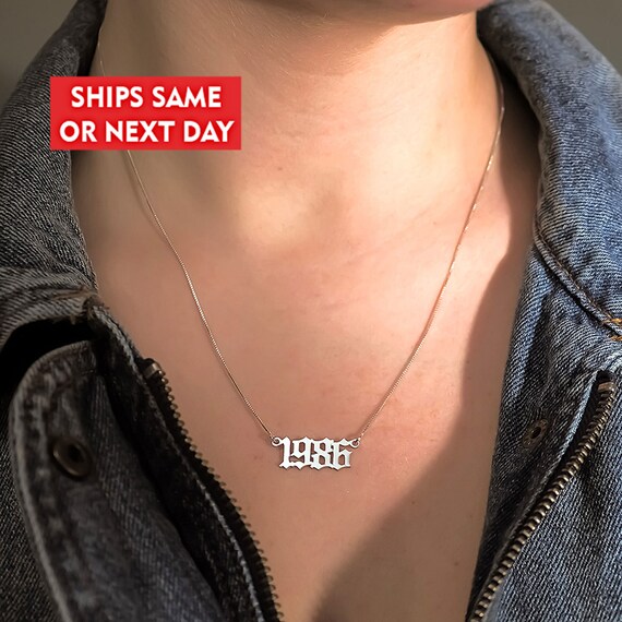 Birth Year Necklace Year Necklace Old 