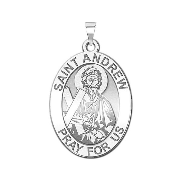 Saint Andrew Oval Religious Medal