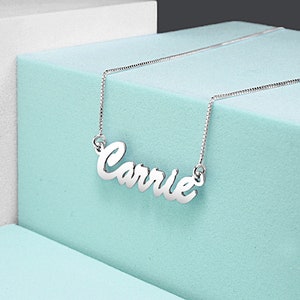 classic carrie name necklace