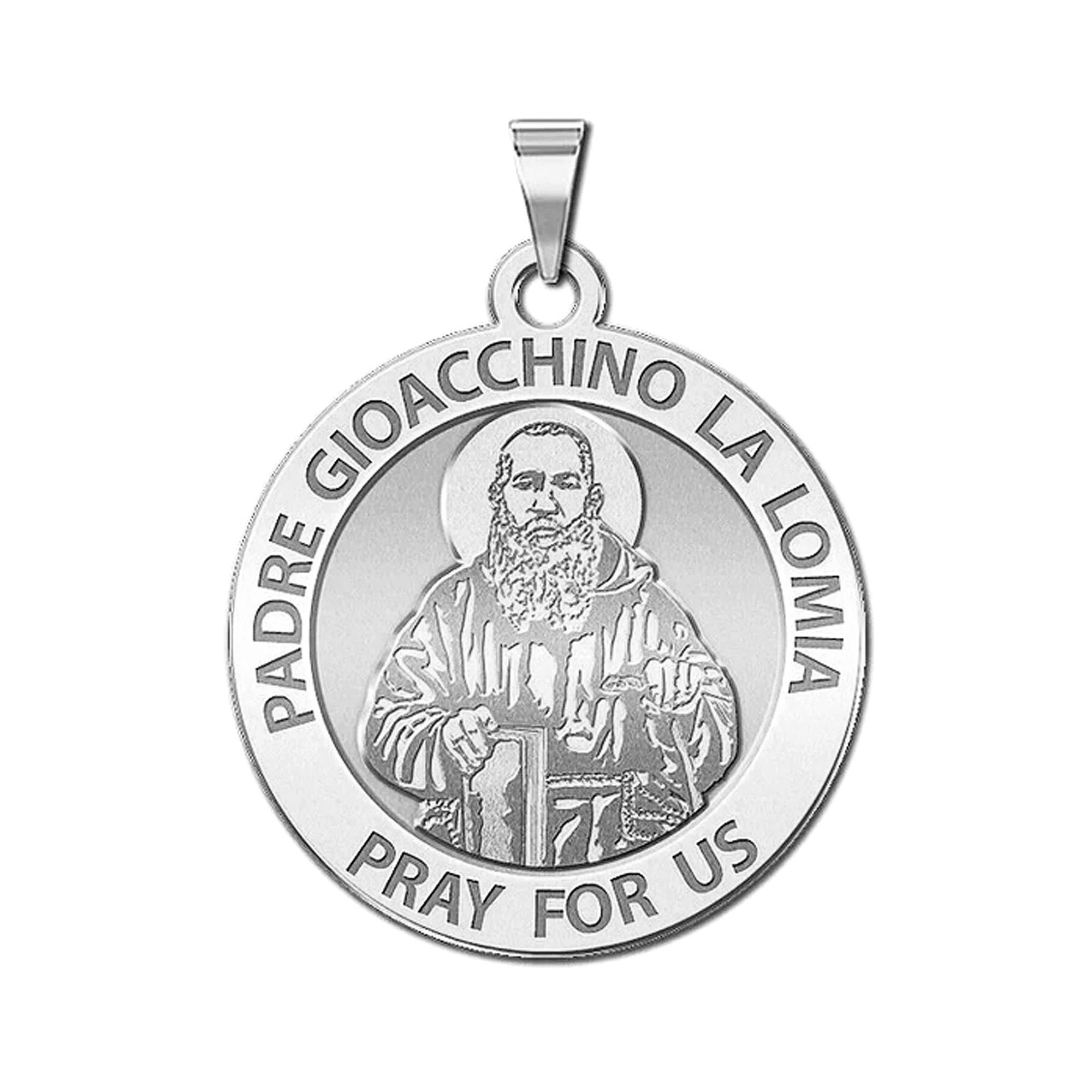 Padre Gioacchino La Lomia Round Religious Medal