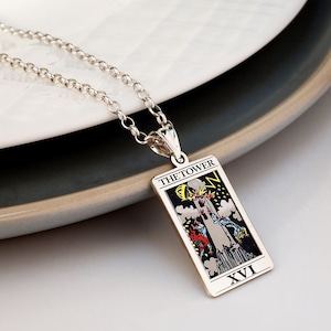 De toren tarotkaartmedaille