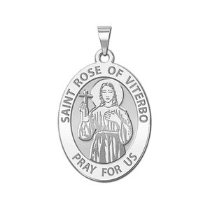 Saint Rose of Viterbo - Oval Religious Medal