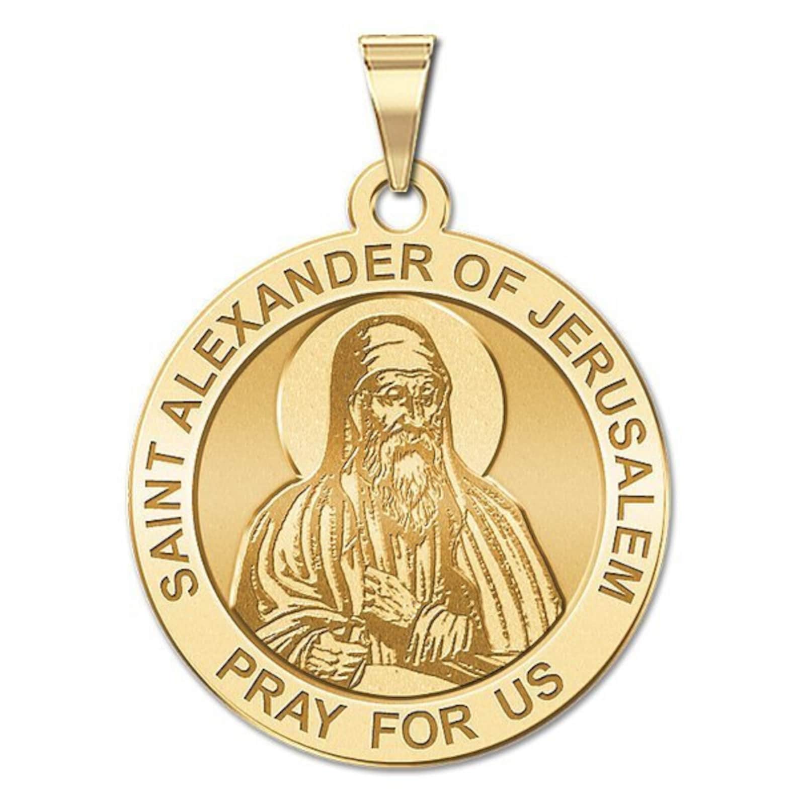 Saint Alexander of Jerusalem Round Religious Medal Etsy