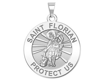 St. Florian Runde Religiöse Medaille
