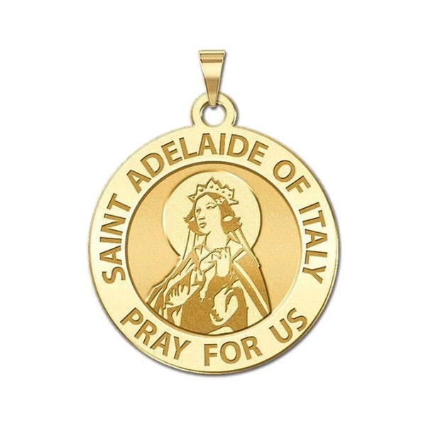 Saint Adelaide of Italy Round Religious Medal