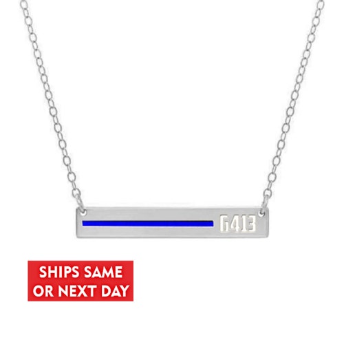 Line Necklace Police Wife Necklace Gift 