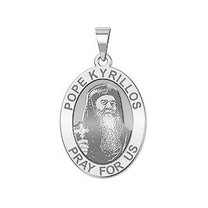 Medalha Religiosa Oval Papa Kyrillos
