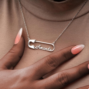 Paperclip Name Necklace - Cute Paperclip Name Necklace with Any Name Available in Silver & Gold