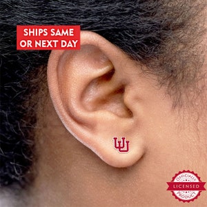 Pair Of University of Utah Intertwined U Earrings