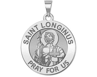 Saint Longinus Round Religious Medal