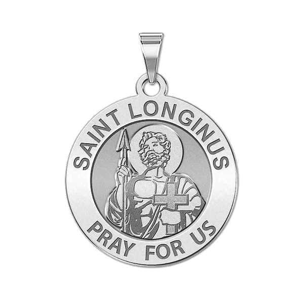 Saint Longinus Round Religious Medal