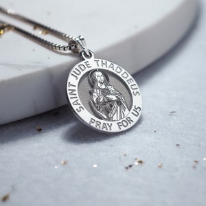 St Jude Necklace • St Jude Medal • Saint Jude Necklace • Patron Saint Jude Pendant • St Jude Thaddeus Necklace • Patron Saint Jude
