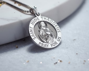 St Jude Necklace • St Jude Medal • Saint Jude Necklace • Patron Saint Jude Pendant • St Jude Thaddeus Necklace • Patron Saint Jude