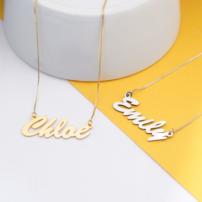 Personalized Name Necklace Necklace with Name Gold Name Necklaces Dainty Necklace Name Necklaces with Names Silver Necklaces Name image 9
