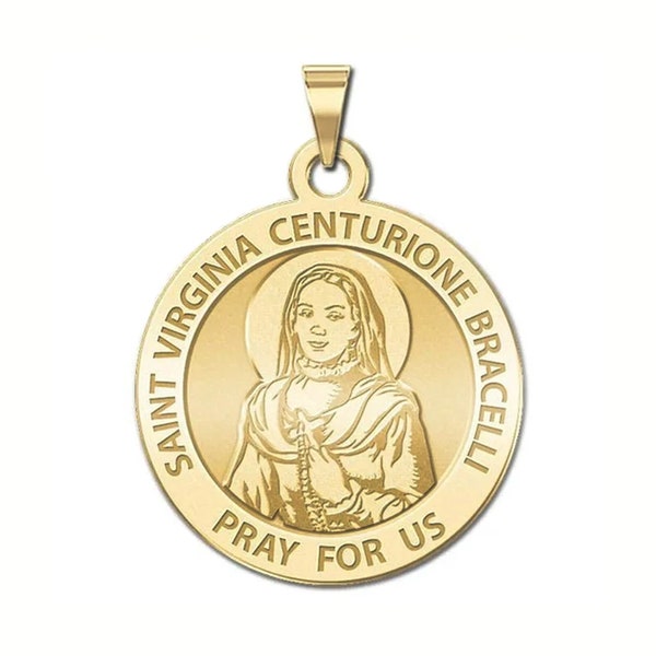 Saint Virginia Centurione Bracelli Round Religious Medal