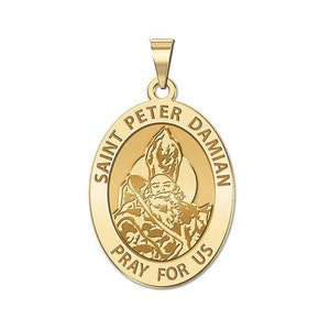 Saint Peter Damian Oval religiöse Medaille