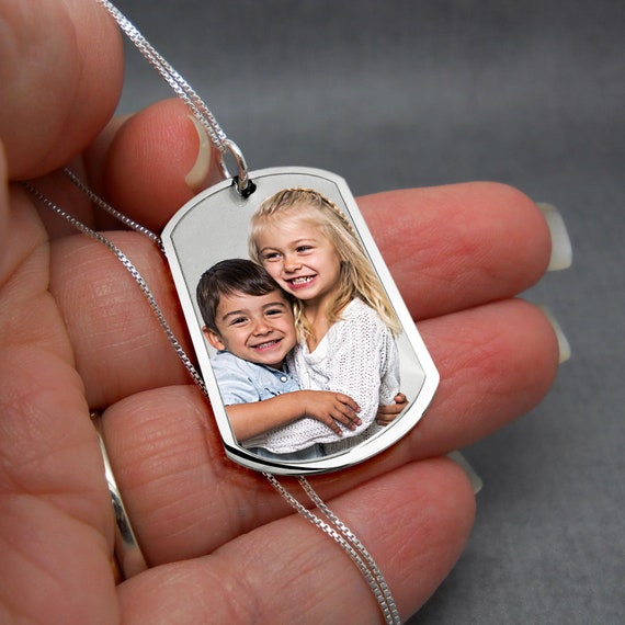 Photo Necklace Photo Dog Tags Photo Dog Tag Gifts for 