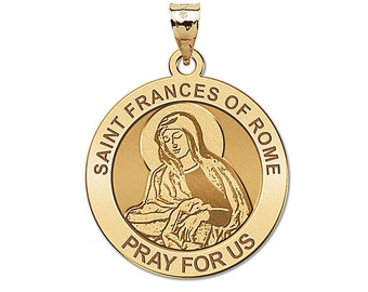 Saint Frances of Rome Round Religious Medal