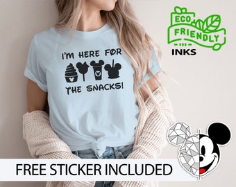 Funny Disney Shirt • Snack Shirt • Disney Treats • Here for the Snacks Tee