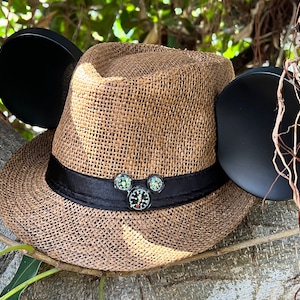 Mickey Ears Hat • Mouse Ears • Mickey Ears Fedora • Mickey Fedora • Traveling Mickey • Map Mickey • Disney Hat • Unisex Disney Fedora