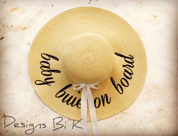 baby on board straw hat