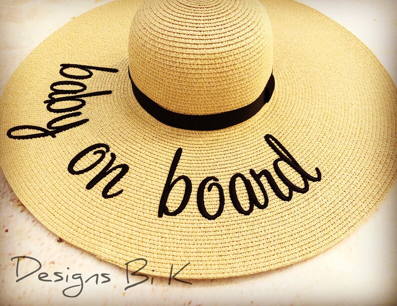 baby on board straw hat