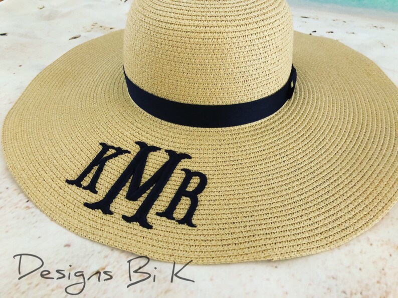 floppy monogrammed sun hat