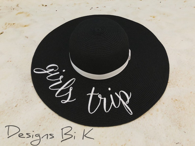 embroidered floppy beach hat