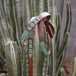 Leash & matching Leather Collar personalized set by The Diamond Dogs