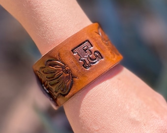 Tooled Leather Cuff to match your dogs personalized collar