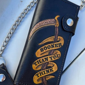 Tatuaje tradicional Trucker Chain Biker Wallet de Nez