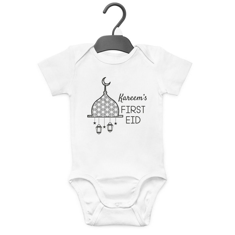 personalised eid baby grow