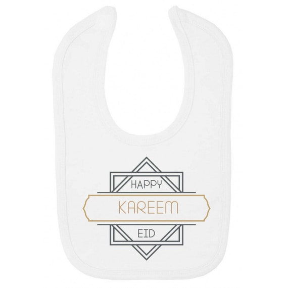 FIRST EID PERSONALISED BABY BIB FUNNY CUTE CUSTOM GIFT BOYS GIRLS