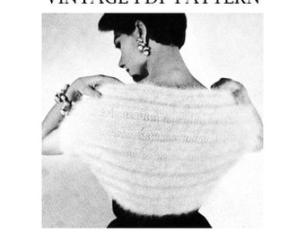 VINTAGE PDF Pattern - Bunny Hug Shrug (KNIT)