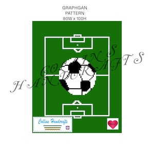 C2C Pattern Graphgan-Soccer Field/Ball (3062)                                                          fields,sports,graphgan,blanket,graph